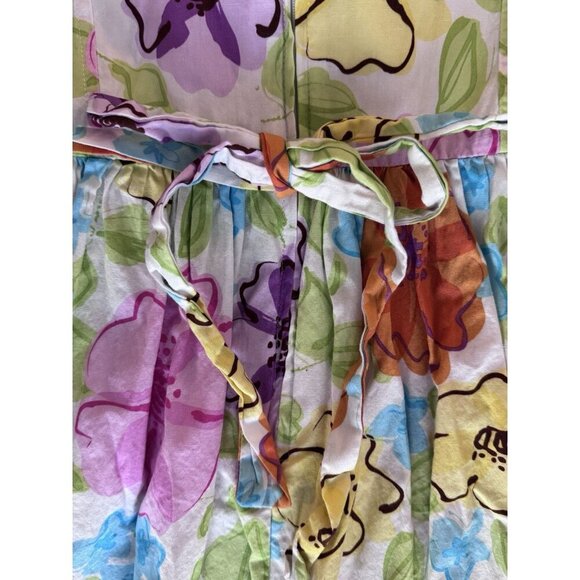 Bonnie Jean Dresses Set Of 2 Girls size 16 Floral Summer Flowers Pink Purple Blu - Picture 16 of 16